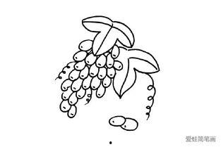 简笔画吃瓜果的人